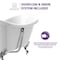 Anzzi Belissima 69.29 in Double Slipper Acrylic Claw Foot Tub in White FT-CF130FAFT-CH - alternate 8